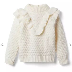 Janie and Jack Girls Textured Ruffle Sweater Size 4